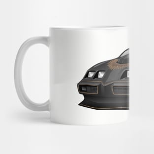 Classic American Black Muscle Car Cartoon Mug